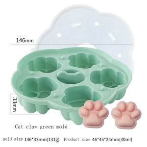 D5066เด็กอาหารข้าวพุดดิ้งน่ารักสัตว์เลี้ยงบิสกิตมูสเค้กไอศกรีม Ice Block Jelly ช็อกโกแลตเรซินแม่พิมพ์ซิลิโคน3D แม่พิมพ์ - Product Image 6