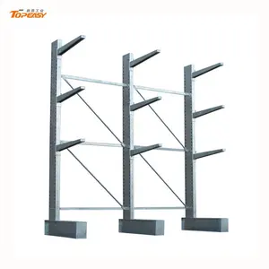 Customized Single-sided Warehouse Storage Steel Timber Rack Cantilevered Shelf