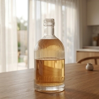 Bouteille diffuseur d'huiles essentielles vide en verre transparent avec logo personnalisé, vente en gros, pour parfum d'intérieur