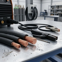 Cable de Soldadura Flexible de Alta Calidad, Aislado con Goma, con Conductor de Cobre Estándar de 1/0 2/0 3/0 4/0 AWG
