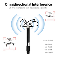 Trèfle Feuille Antenne Circulaire Polarisée 400-1060MHz 6 Canaux Sans Fil Drone Suppresseur pour Anti-FPV UAV Communication Antennes