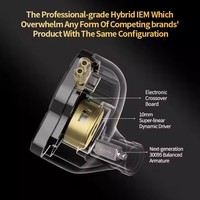 KZ ZS10 Pro X Hybrid 1DD 4BA HiFi Earphone Kabel IEM Bass Dalam Monitor Headphone 3.5mm In-Ear Earbuds untuk Musik Gaming Studio