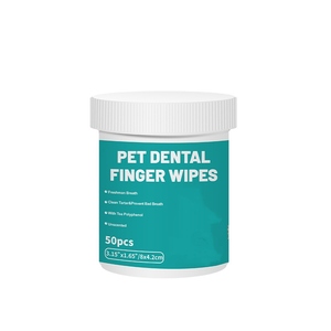 Toallitas Húmedas Orgánicas Biodegradables de Tela Natural OEM para Mascotas, Dedos Dentales para Limpiar Perros y Gatos - Product Image 1