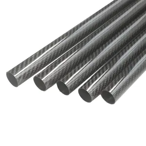 Factory Directly Largest matte 3K plain carbon fiber tube Manufacturer Carbon Fiber Round Tube for metal detector