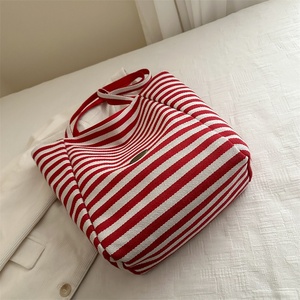 Borsa Tote Double-face di grande capacità del marchio coreano semplice Design aperto quotidiano con due manici borsa da ragazza in stile pigro - Product Image 2