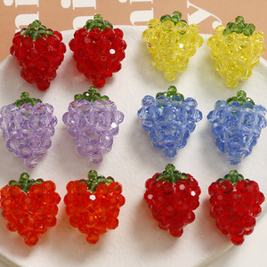 Abalorios de Fresa 3D con Cuentas |   Colgante de Fruta de Cristal Hecho a Mano para la Creación de Joyería DIY: Pendientes, Pulseras, Collares y Correas para Teléfono - Product Image 5