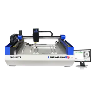 Zb3545tp pcb picareta e lugar máquina pequena 4 cabeça smt superfície mocador de alta velocidade smd montagem máquina pegar e lugar máquina