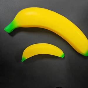 Bola antiestrés de PU de fruta suave personalizada para niños y adultos, juguete para aliviar la ansiedad y el estrés, forma de plátano portátil - Product Image 4