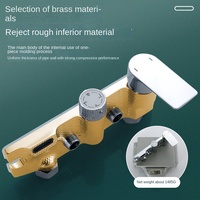 Ensemble de douche à main blanc quatre fonctions en cuivre pur pour usage domestique, haute pression, jet pulvérisateur/massage/bulles/pluie - Vente en gros usine