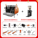Máquina de café monodosis negra + molinillo, juego completo de equipo.
