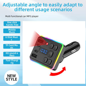 Nouveau lecteur MP3 <span class=keywords><strong>Bluetooth</strong></span> pour voiture avec appels mains libres, <span class=keywords><strong>transmetteur</strong></span> <span class=keywords><strong>FM</strong></span> et lumières ciel étoilé - Product Image 3