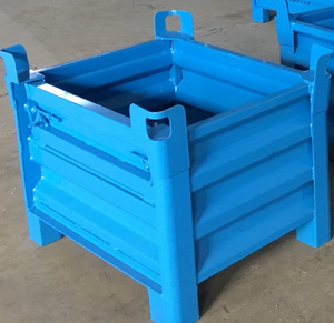 Uzun mesafe lojistik taşımacılığı ve ciro kutuları için istiflenebilir çelik paletler - Product Image 4