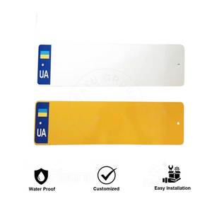 <span class=keywords><strong>Targa</strong></span> <span class=keywords><strong>Auto</strong></span> Vuota Ucraina con Segni di Sicurezza per <span class=keywords><strong>Targa</strong></span> <span class=keywords><strong>UA</strong></span> Colore Personalizzabile Personalizzazione all'Ingrosso - Product Image 1