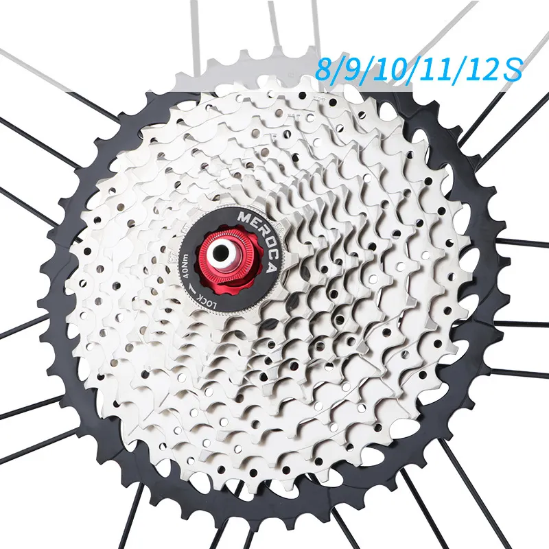 Cassette de roue libre à 8-12 vitesses de bicyclette, avec support en aluminium, de 11-52T