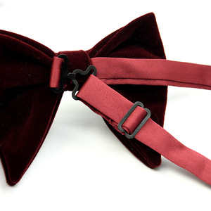Nœud <span class=keywords><strong>Papillon</strong></span> en Velours Pré-noué Ajustable pour Hommes, Grande Taille, Formel, Uni, pour Smoking - Product Image 6