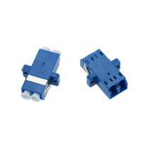 Adaptador de fibra óptica dúplex LC/UPC Couper Monomodo Azul para conexión de cable de conexión de fibra óptica