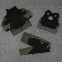 Vente en gros ensemble de vêtements de yoga et d'entraînement sans coutures pour femmes, vêtements de fitness, combinaison de yoga pour femmes, vêtements de sport à manches longues de grande taille
