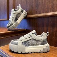 Baskets MX802 pour hommes – Chaussures en toile polyvalentes et confortables avec semelles épaisses tendance et blocs de couleur – Collection automne