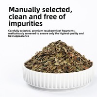 Thé de feuilles de framboisier rouge biologique premium, feuilles coupées, avec soin aux herbes et saveur naturelle pour le bien-être quotidien des femmes