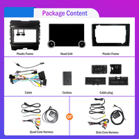 Radio mobil 11.8 inci, untuk Ford Edge 2015 2016 2017 2018 berlian 2K QLED layar 2Din Android pemutar DVD mobil Stereo DSP