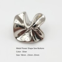 Boutons fantaisie dorés en métal pour vêtements, forme fleur, 18mm/23mm/25mm, pour femmes, vente en gros