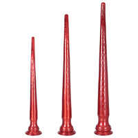 Bâtonnet anal extra-long flexible et lisse en forme d'alien, plug anal doux pour les fesses, dilatateur anal gradué de qualité SM unisexe