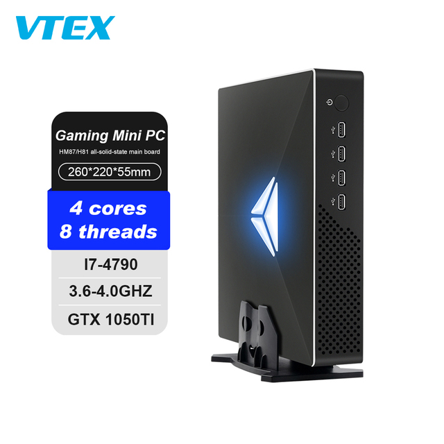 New Hot Sale Portable Mini Pc I7 I5 E3 Gtx1030 2G Gtx1050Ti 4G Independent Graphics Card Desktop Computer Gaming Mini Pc