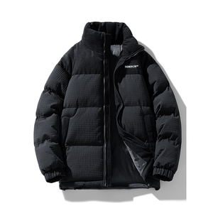 Veste matelassée en coton à col en treillis avec logo personnalisé, pour garçons et filles, en velours côtelé, vêtements matelassés en duvet de haute qualité, automne - Product Image 3