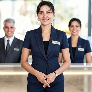 Rectangular Staff Identification Badge, Handicraft Handmade Gift, Durable Metal Name Tag for Hotel Employee Wear - Product Image 3