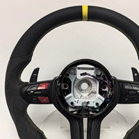 Volant de voiture en cuir perforé M Sport avec bande jaune pour BMW F10 E90 F15 F11 F21 F23 F45 F46 F87 F30 F31 F33 F36 F80 F82