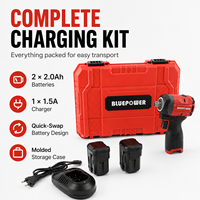 Clé à chocs électrique sans fil 16V BMC Set BP-IW16B, embout 1/2 pouce, couple élevé 220 Nm, avec 2 batteries et 1 chargeur