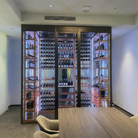 Réfrigérateur à vin en acier inoxydable moderne pour la maison, personnalisable, capacité de 300 bouteilles, armoire à vin thermoélectrique de 34 bouteilles
