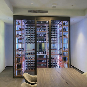 Enfriador de Vino de Acero Inoxidable Personalizable para Sala de Estar Moderna, Refrigerador para 300 Botellas, Vinoteca Termoeléctrica para 34 Botellas - Product Image 3