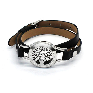 <span class=keywords><strong>Bracelet</strong></span> diffuseur d'huiles essentielles en <span class=keywords><strong>cuir</strong></span> à double couche Arbre de vie - Product Image 5