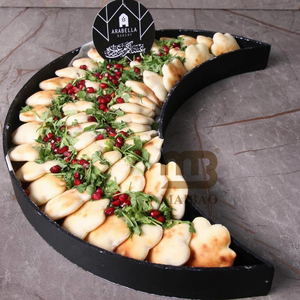 Boîte en papier à emporter pour pain pita de boulangerie arabe écologique personnalisée boîte d'emballage pour pâtisserie Fatayer Lentilles Galettes Manakish en forme de diamant de lune - Product Image 4