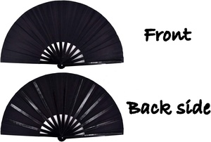 Folding <b>Fan</b> UV Glow <b>Large</b> Rave Folding Clack Hand <b>Fan</b> for Edm Music Festival Club Event Party Dance Performance Decoration Gift - Product Image 3