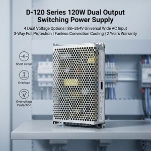 Alimentation électrique à double sortie D-120A D-120B 120 Watts, 5 Volts 12 Volts <span class=keywords><strong>24</strong></span> Volts, source de commutation AC/DC pour écran LED - Product Image 1
