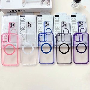 Gran oferta, bolsas y fundas para teléfono móvil esmeriladas translúcidas para <span class=keywords><strong>iPhone</strong></span> 16 15 14 13 12 <span class=keywords><strong>11</strong></span> Pro, funda magnética para teléfono antihuellas dactilares - Product Image 6