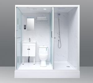 Conjunto completo de baño y aseo de lujo para dormitorio, casa, lavabo, ducha, hotel, tipo cápsula moderna, en bronce antiguo, con mezclador - Product Image 1
