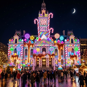Creative Architectural 3D Mapping Projection for Outdoor Holographic Building Displays - Product Image 1