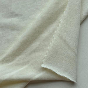 Оптовая продажа, мягкая легкая 70%, полиэстер, 18% искусственный шелк, 8% шерсть, 4%, спандекс, смесь вискозы, шерсть, эластичная трикотажная ткань для нижнего белья, футболки - Product Image 4