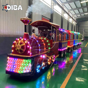 Đi xe trên tàu với theo dõi cho trẻ em người lớn và trẻ em du lịch trackless Train ngoài trời điện vui chơi giải trí Train Ride - Product Image 1