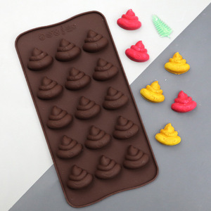 Molde de Silicona Divertido con Forma de Caca, 15 Cavidades, para Chocolate, Jabón y Repostería - Product Image 1