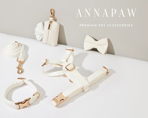 Ensemble de nœud papillon blanc personnalisé, collier et laisse pour chien en velours côtelé tactique solide pour cadeau de mariage avec nom gravé - Product Image 6