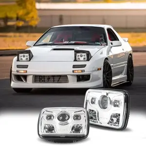 トラックピックアップマツダrx-7 fc用高品質60wDOT承認5x7インチスクエアLEDシールビームヘッドランプヘッドライト