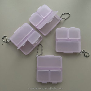 Promotional Custom Logo 3 Compartment Pill Box with Keychain Hot Selling Wholesale Pill Cases