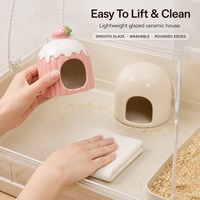 Nichoir en céramique pour hamster et chinchilla, résistant à la chaleur, glacé, pour l'été, décoration de cage
