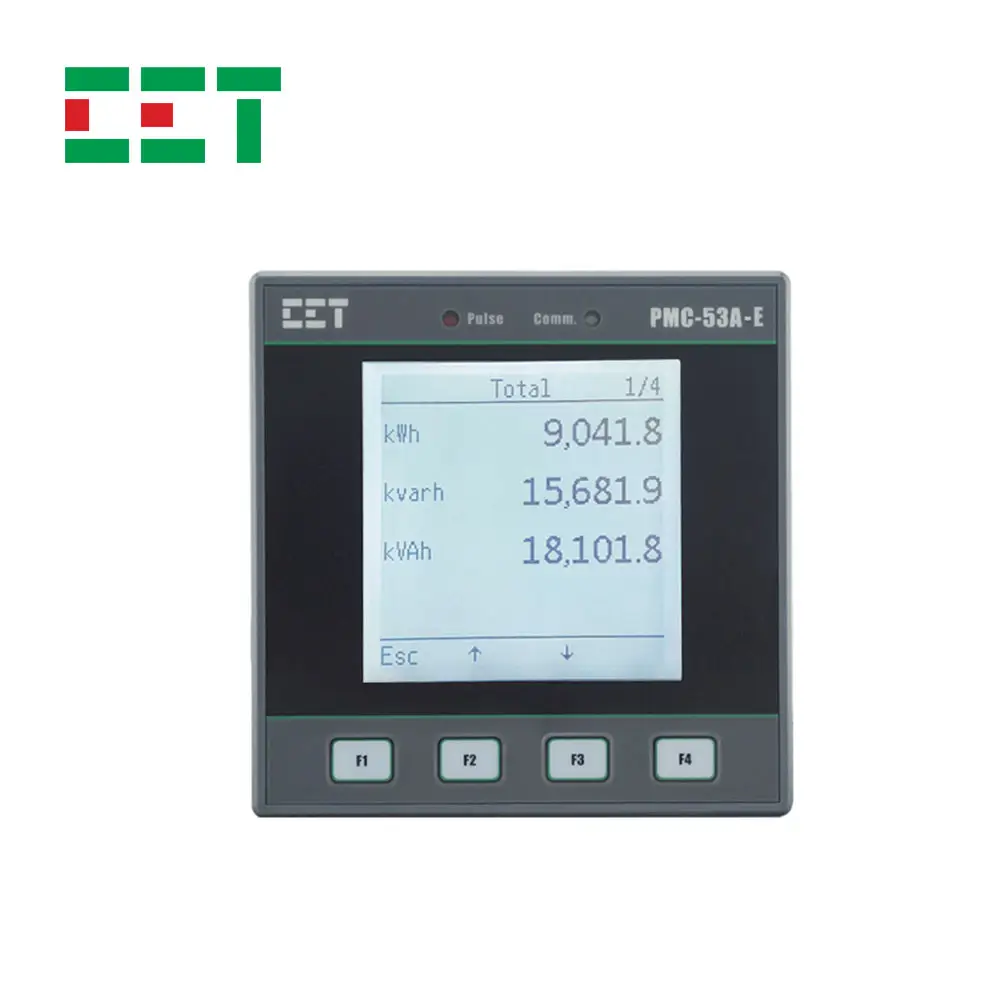 CET PMC-53A-E-panel multifunción RS485 Modbus TCP/IP, medidor de potencia Ethernet, Analizador de calidad de Potencia, monitor de registrador de datos