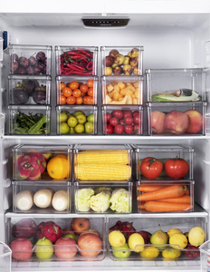 Multifunctional Transparent Refrigeration Tool clear container organizer Storage Boxes   Bins kitchen fridge Stackable Food