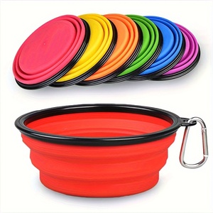 Juego de 6 Tazones Plegables Premium para Perros, Diseño de Plegado Rápido, Clip de Mosquetón, Ecológicos - Product Image 1